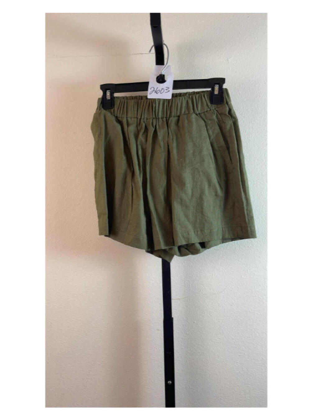 BARE by Charlie Holiday Linen Blend Shorts, NWOT, Size S, #2603